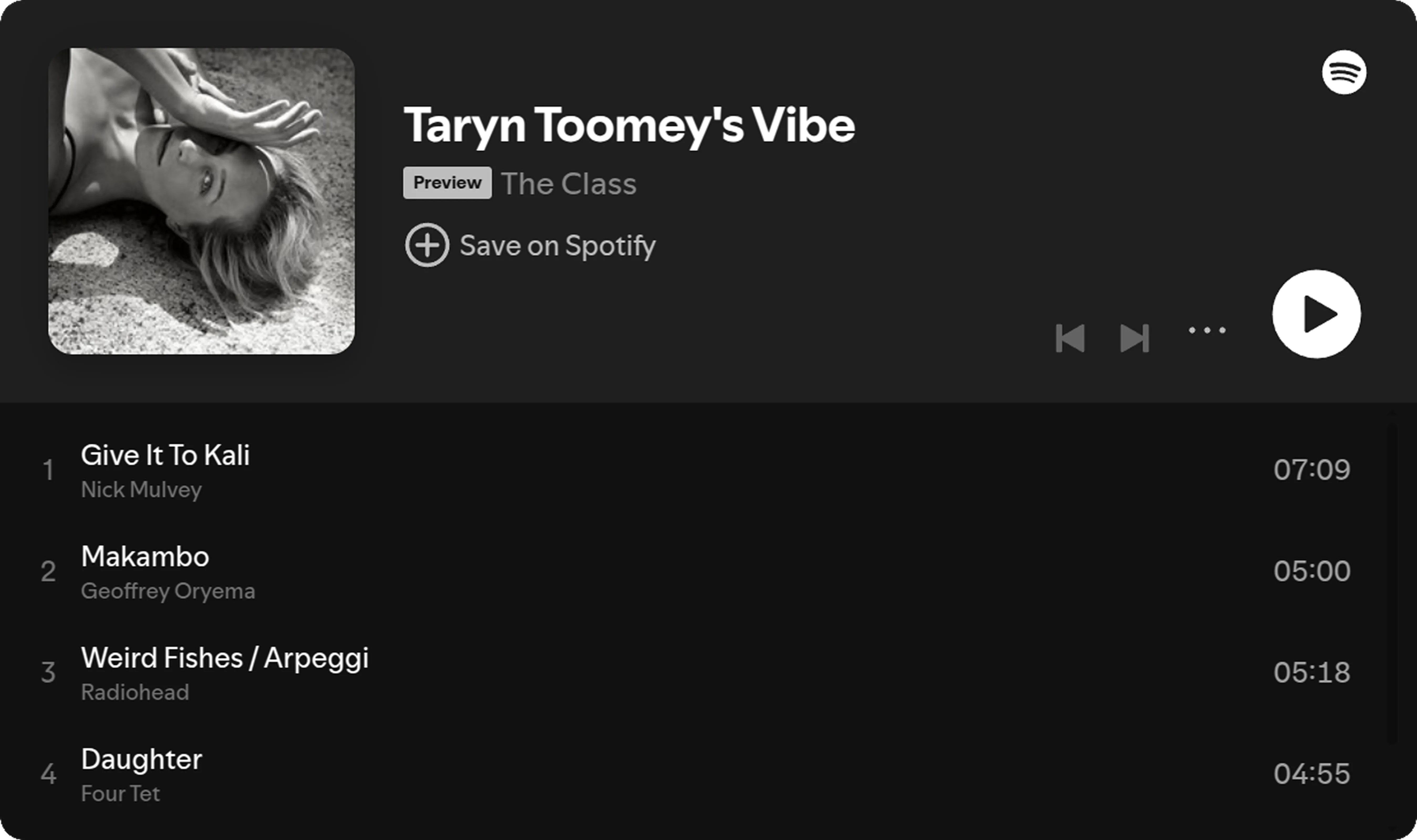 Spotify playlist